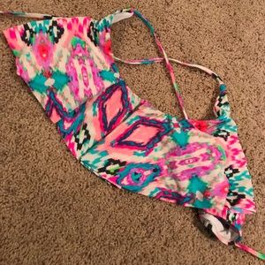 strappy cross-back bikini set